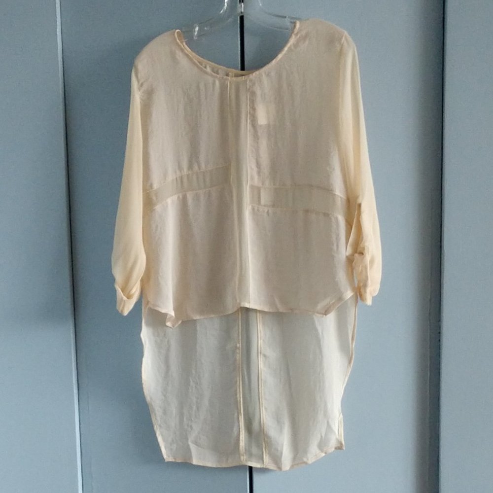 Line & Dot L Tunic Top Blouse Peach